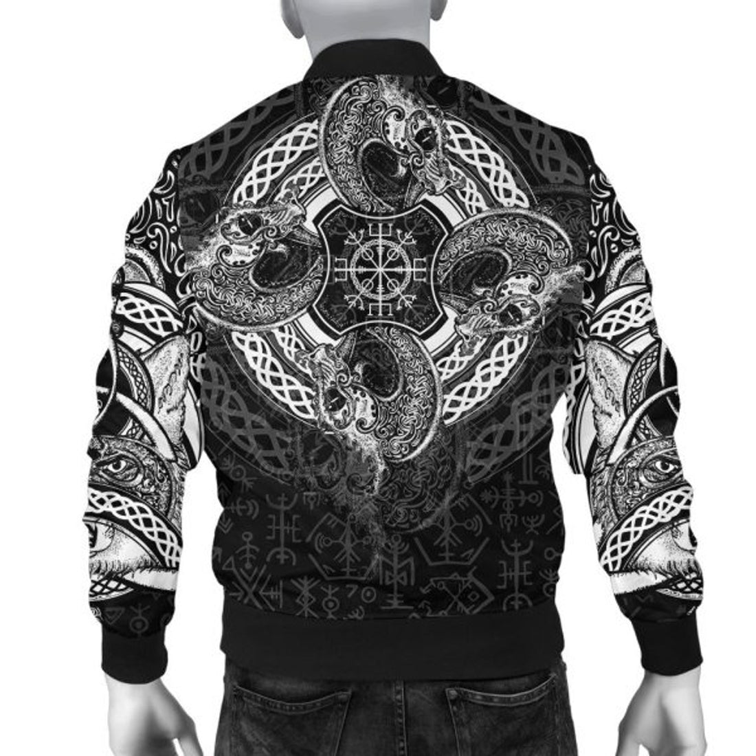 FUNSTUFFPRINT Bomber Jacket - Dragon Celtic 3D Bomber Jacket