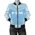 FUNSTUFFPRINT Bomber Jacket Federated States Of Micronesia Flag Polynesian Chief 3D Bomber Jacket