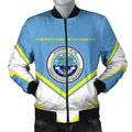 FUNSTUFFPRINT Bomber Jacket Federated States of Micronesia Coat Of Arms Lucian Style 3D Bomber Jacket