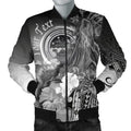 FUNSTUFFPRINT Bomber Jacket Federated States of Micronesia Custom Personalised - Humpback Whale with Tropical Flowers (White) 3D Bomber Jacket