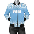 FUNSTUFFPRINT Bomber Jacket Federated States of Micronesia - Fog Blue Style 3D Bomber Jacket