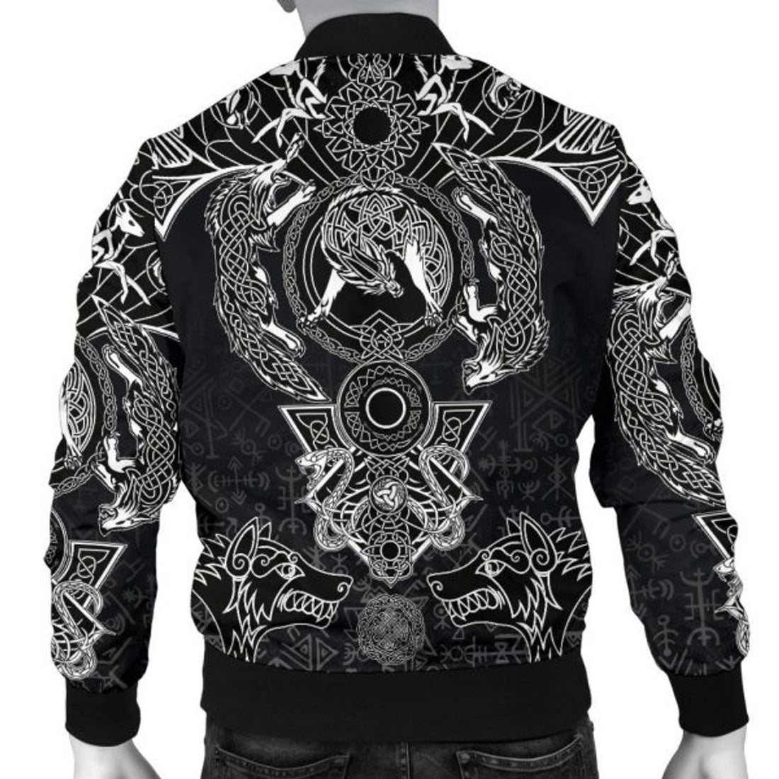 FUNSTUFFPRINT Bomber Jacket - Fenrir and Skoll & Hati 3D Bomber Jacket