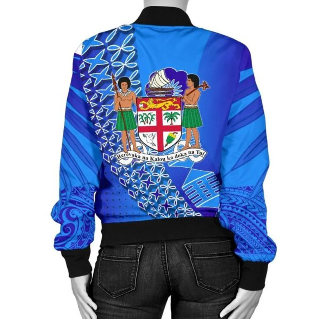 FUNSTUFFPRINT Bomber Jacket Fiji Drua WoTapa 3D Bomber Jacket