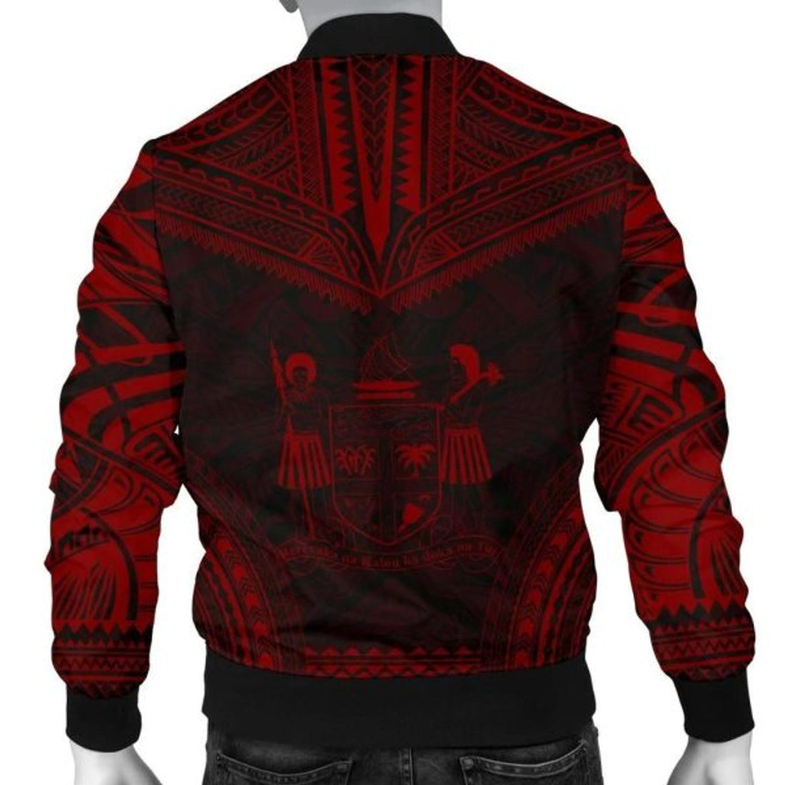 FUNSTUFFPRINT Bomber Jacket Fiji Polynesian Chief - Red Version 3D Bomber Jacket