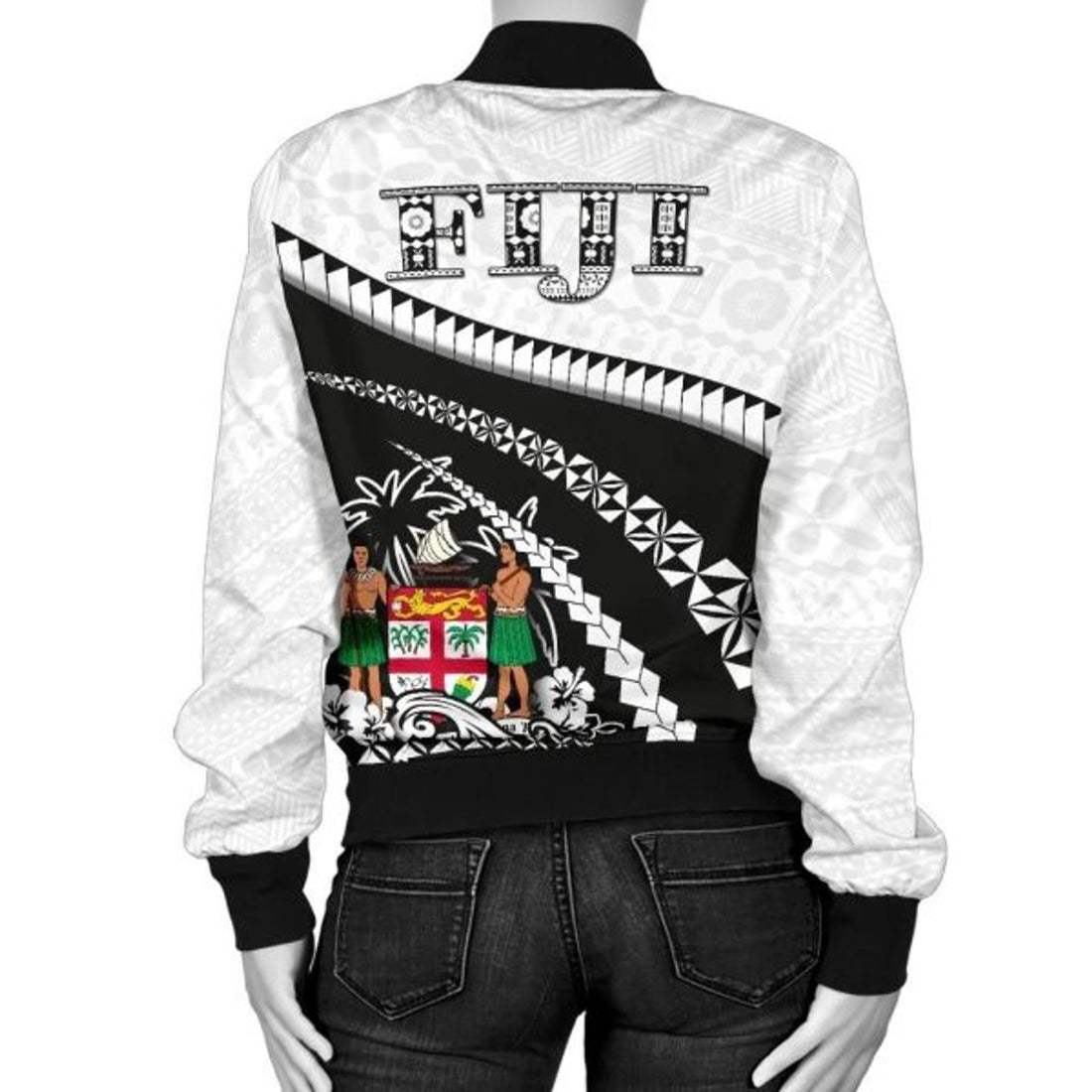 FUNSTUFFPRINT Bomber Jacket Fiji Road to Hometown 3D Bomber Jacket