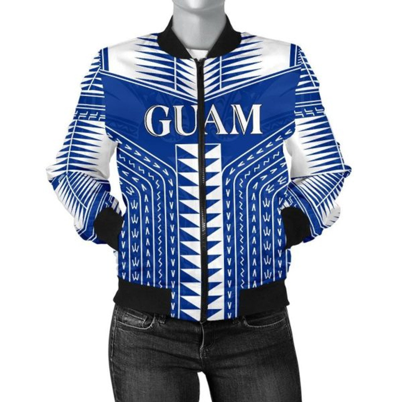 FUNSTUFFPRINT Bomber Jacket Guam Polynesia 3D Bomber Jacket