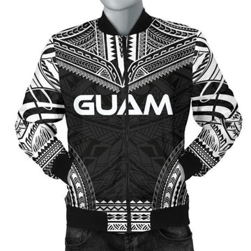 FUNSTUFFPRINT Bomber Jacket Guam Polynesian Chief - Black Version 3D Bomber Jacket