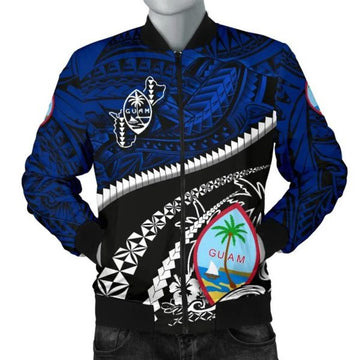 FUNSTUFFPRINT Bomber Jacket Guam Polynesian Shark Tattoo 3D Bomber Jacket