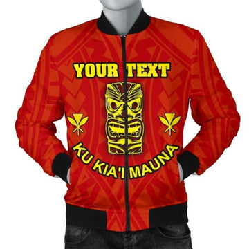 FUNSTUFFPRINT Bomber Jacket Hawaii Mauna Kea Custom Personalised - Tiki Mask 3D Bomber Jacket