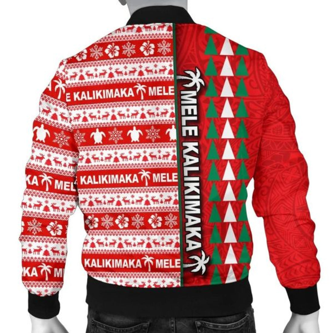 FUNSTUFFPRINT Bomber Jacket Hawaii Mele Kalikimaka 3D Bomber Jacket