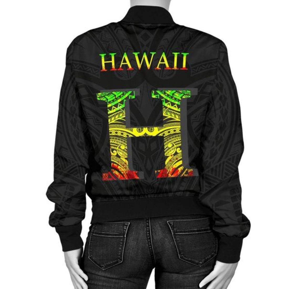 FUNSTUFFPRINT Bomber Jacket Hawaii Polynesia 3D Bomber Jacket
