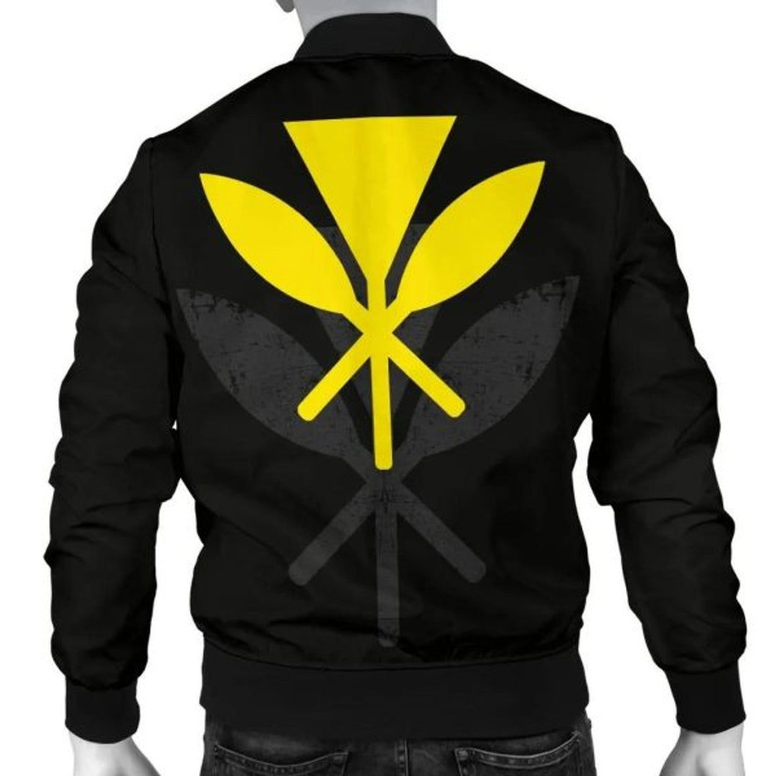FUNSTUFFPRINT Bomber Jacket (Hawaiian) Kanaka Maoli 3D Bomber Jacket