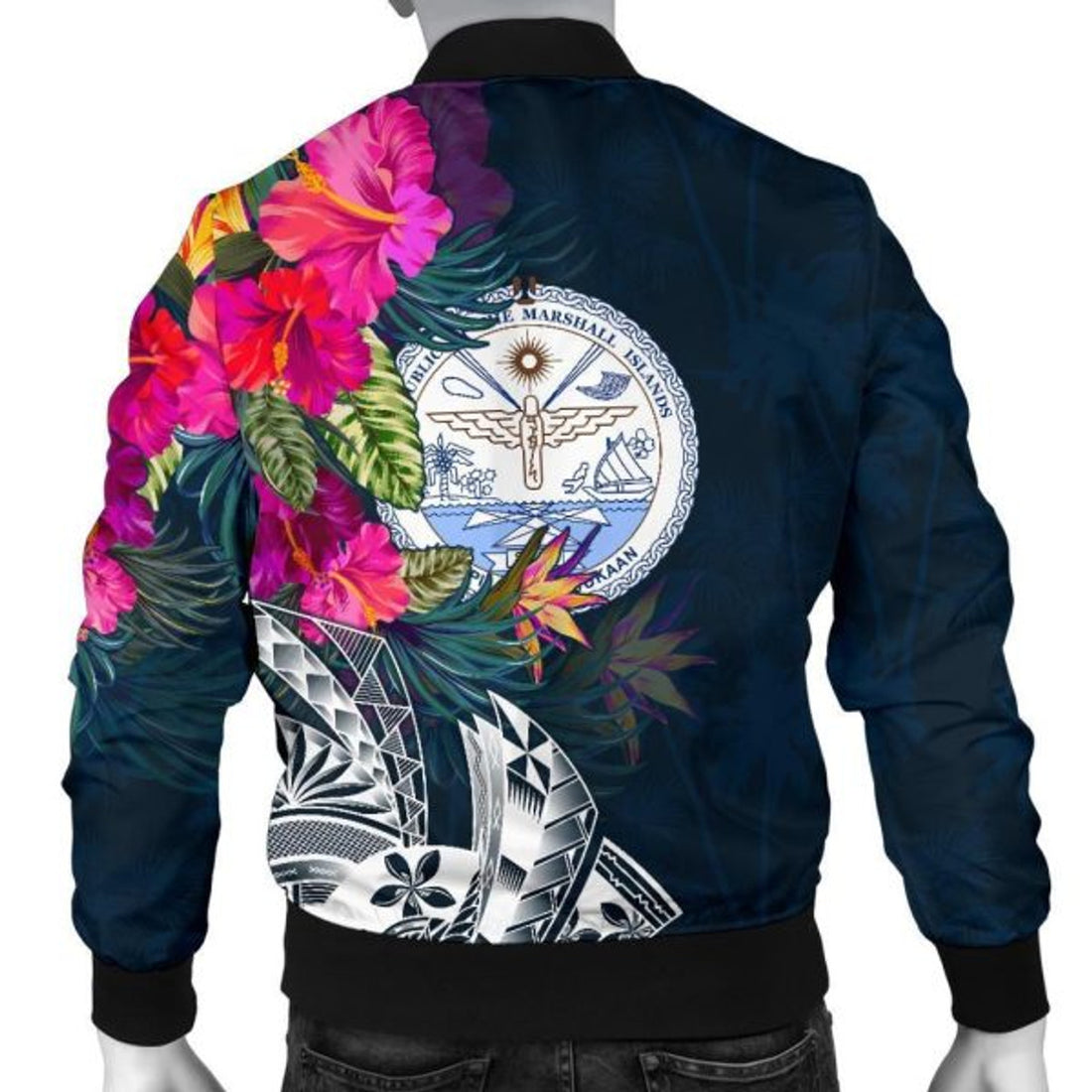 FUNSTUFFPRINT Bomber Jacket Marshall Islands - Marshall Islands Summer Vibes 3D Bomber Jacket