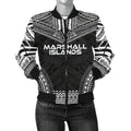 FUNSTUFFPRINT Bomber Jacket Marshall Islands Polynesian Chief - Black Version 3D Bomber Jacket