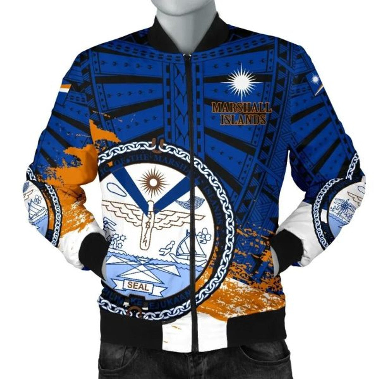 FUNSTUFFPRINT Bomber Jacket Marshall Islands Special 3D Bomber Jacket