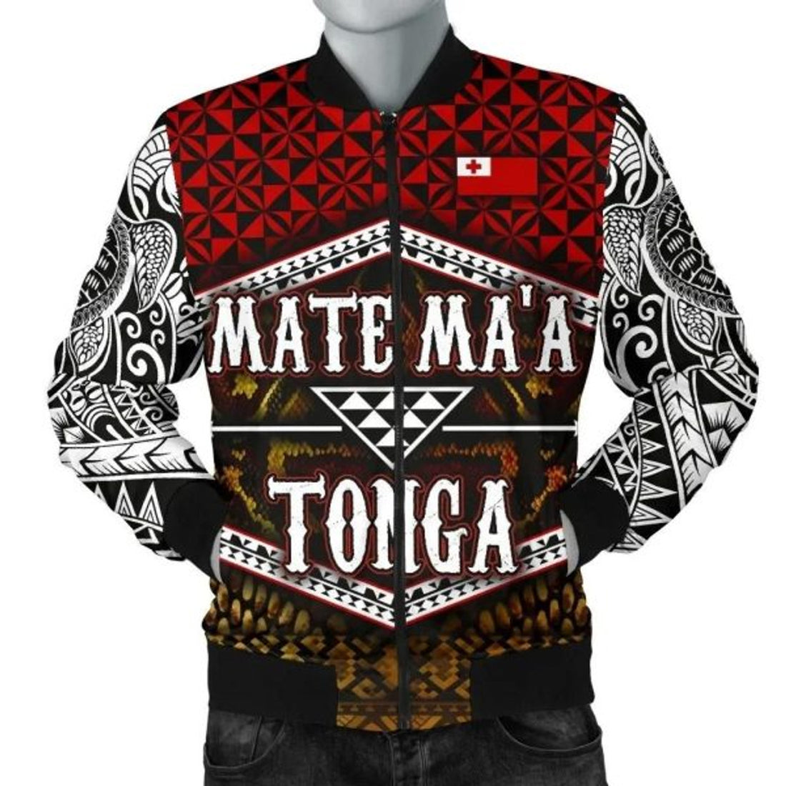 FUNSTUFFPRINT Bomber Jacket Mate Ma'a Tonga 3D Bomber Jacket