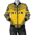 FUNSTUFFPRINT Bomber Jacket Niue Flag Polynesian Chief 3D Bomber Jacket