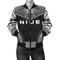FUNSTUFFPRINT Bomber Jacket Niue Polynesian Chief - Black Version 3D Bomber Jacket