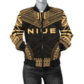 FUNSTUFFPRINT Bomber Jacket Niue Polynesian Chief - Gold Version 3D Bomber Jacket