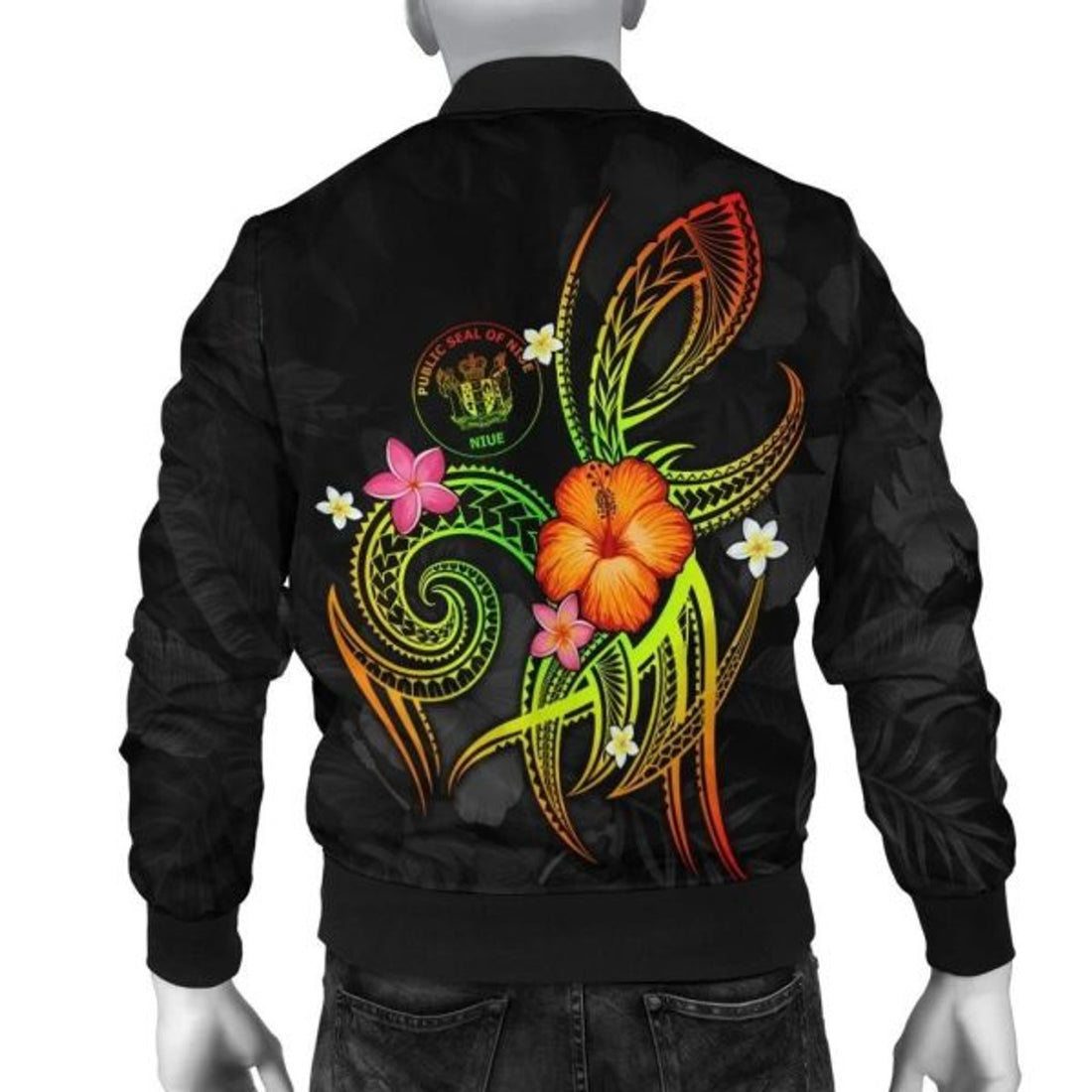 FUNSTUFFPRINT Bomber Jacket Niue Polynesian Personalised - Legend of Niue (Reggae) 3D Bomber Jacket