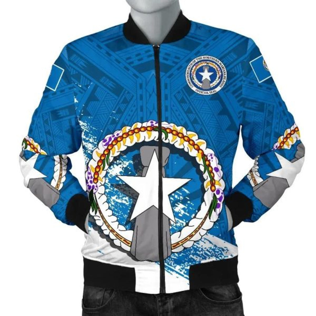 FUNSTUFFPRINT Bomber Jacket Northern Mariana Islands Special 3D Bomber Jacket