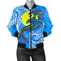 FUNSTUFFPRINT Bomber Jacket Palau Polynesian - Palau Flag with Polynesian Tattoo 3D Bomber Jacket