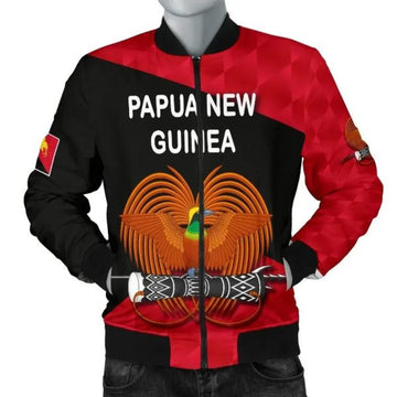 FUNSTUFFPRINT Bomber Jacket Papua New Guinea Sporty Style 3D Bomber Jacket
