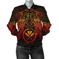 FUNSTUFFPRINT Bomber Jacket Polynesian Hawaii - Red Turtle Manta Ray 3D Bomber Jacket