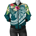 FUNSTUFFPRINT Bomber Jacket Polynesian Hawaii - Summer Plumeria 3D Bomber Jacket