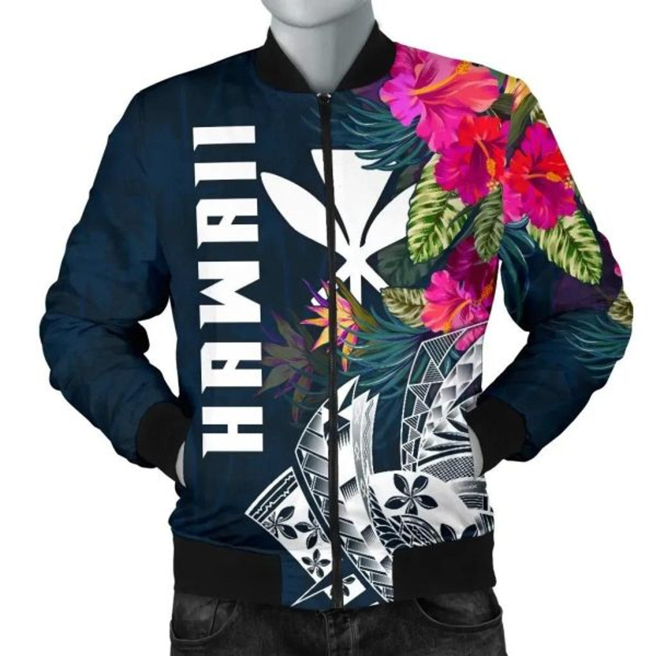 FUNSTUFFPRINT Bomber Jacket Polynesian Hawaii - Summer Vibes 3D Bomber Jacket