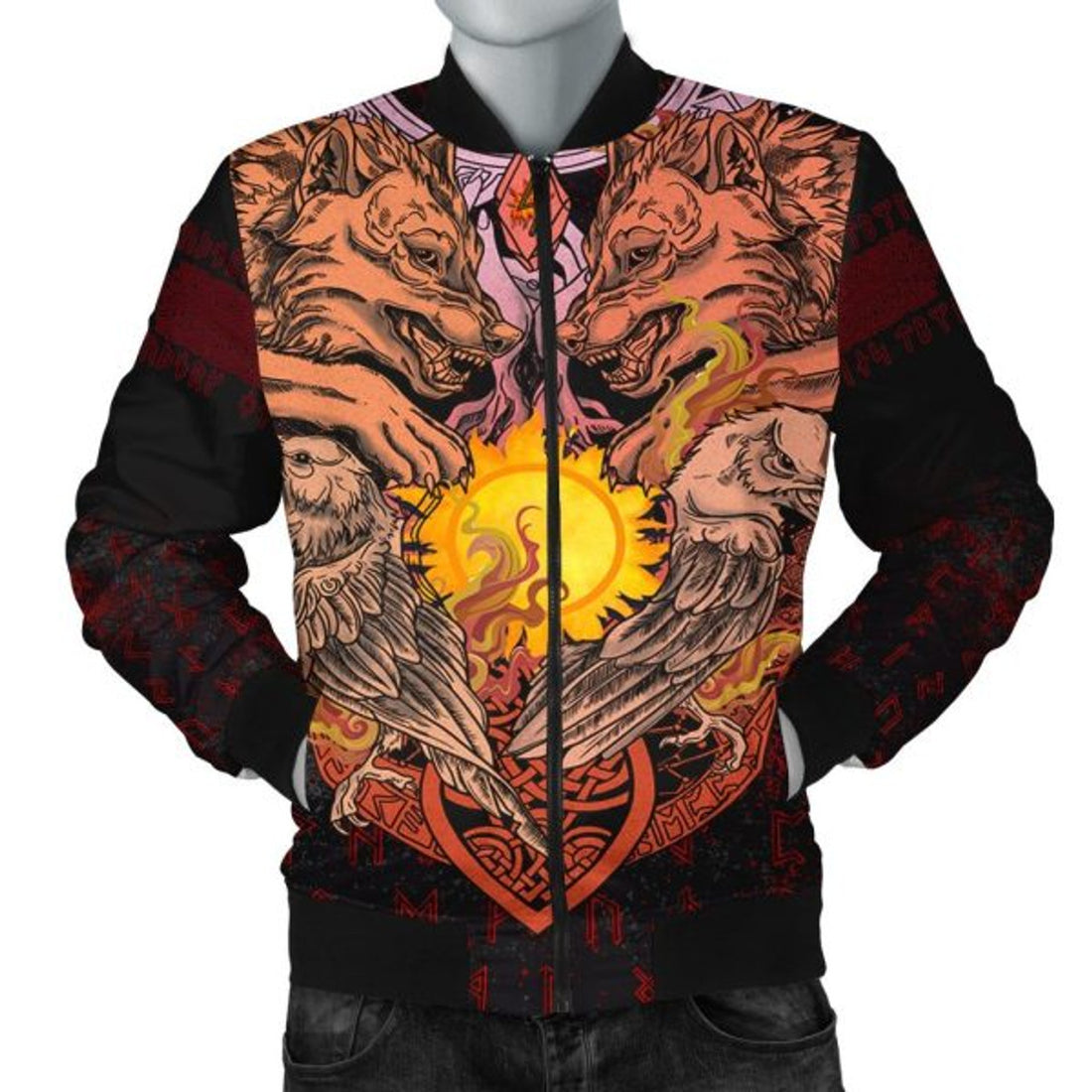 FUNSTUFFPRINT Bomber Jacket - Sowilu Rune 3D Bomber Jacket