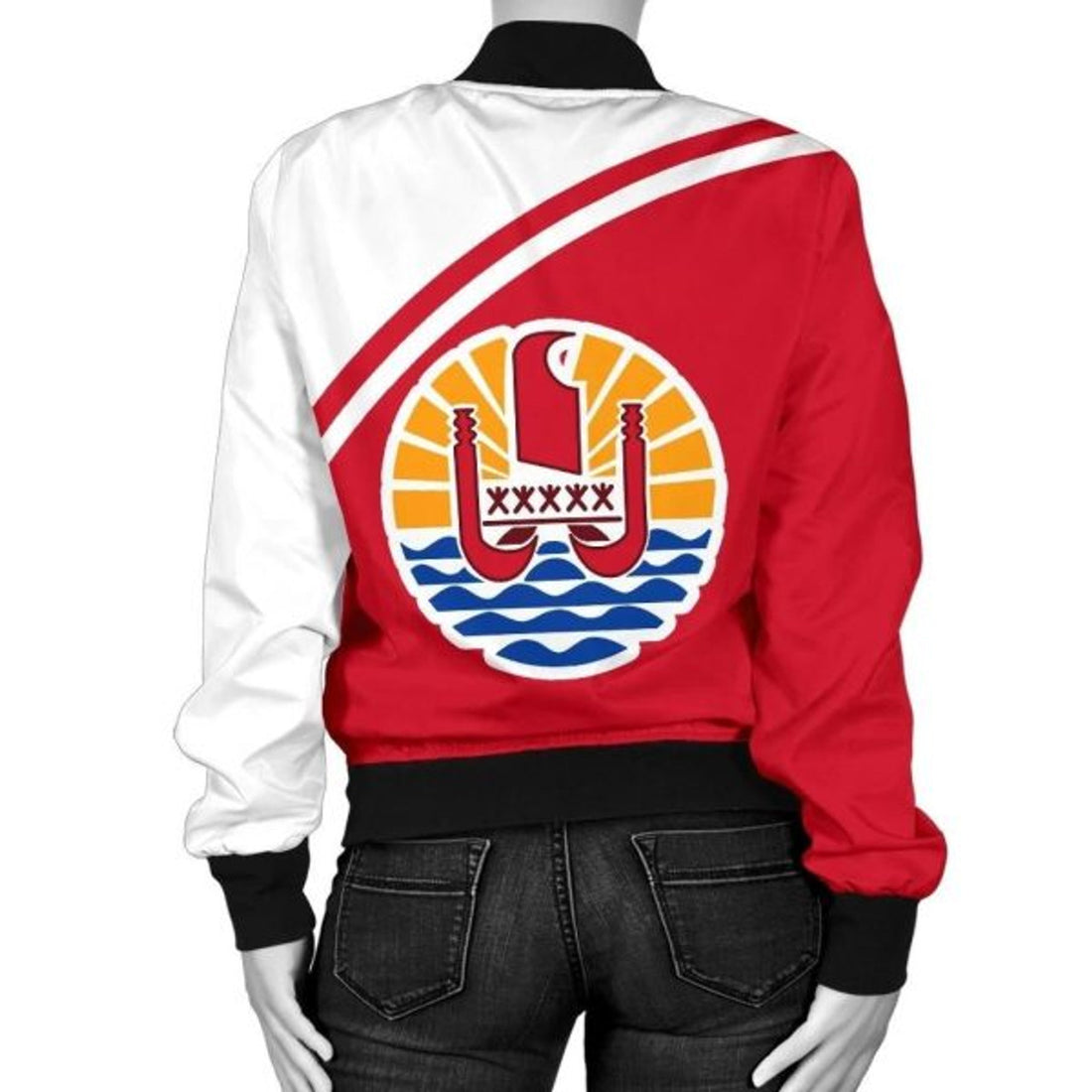 FUNSTUFFPRINT Bomber Jacket Tahiti - Curve Version 3D Bomber Jacket