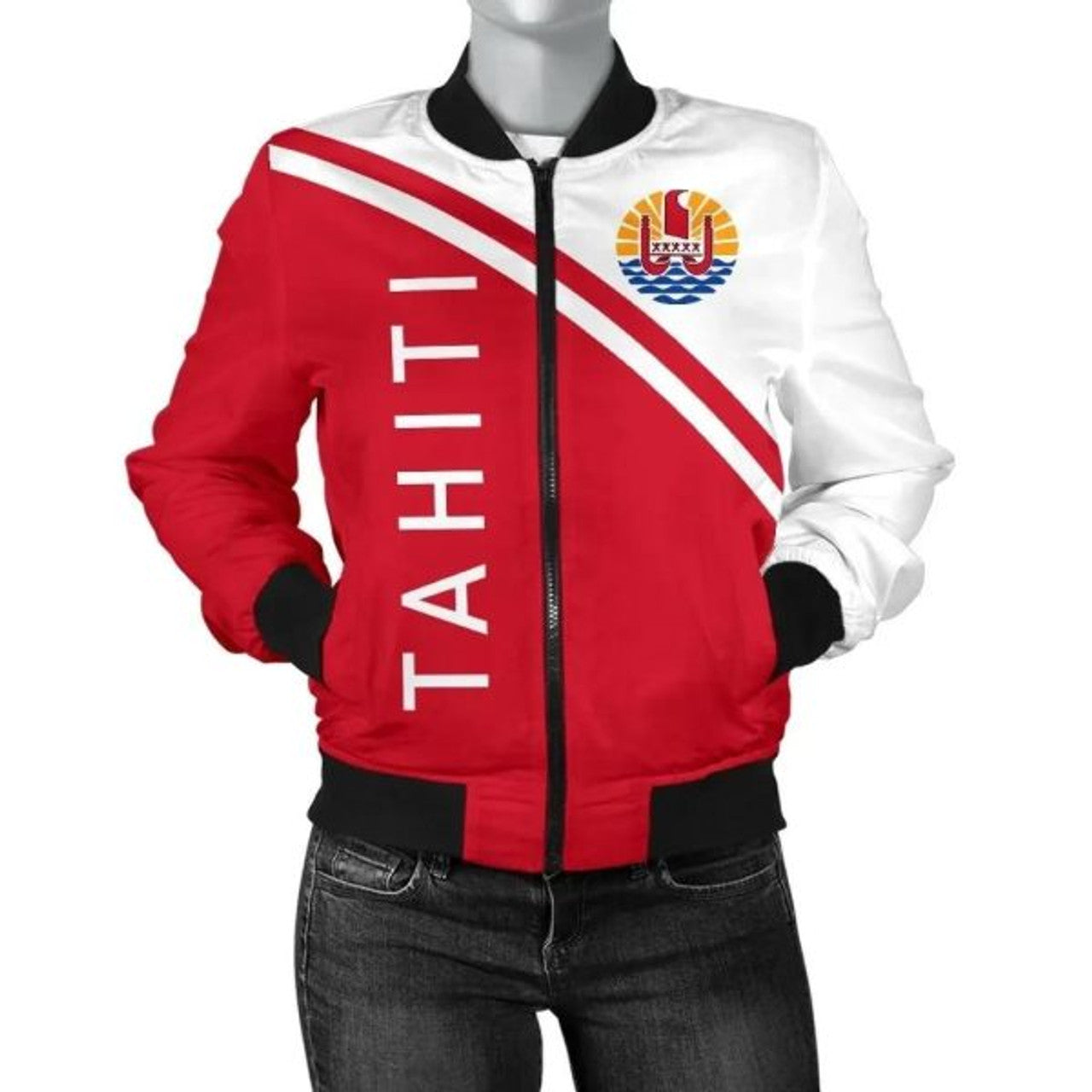 FUNSTUFFPRINT Bomber Jacket Tahiti - Curve Version 3D Bomber Jacket