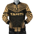 FUNSTUFFPRINT Bomber Jacket Tahiti Polynesian Chief - Gold Version 3D Bomber Jacket