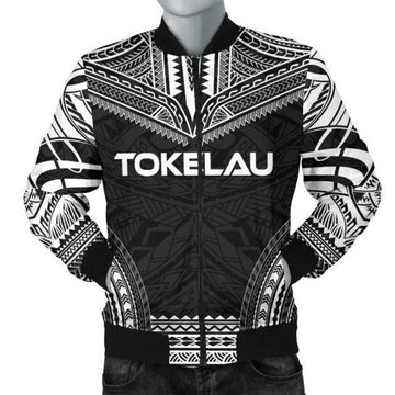 FUNSTUFFPRINT Bomber Jacket Tokelau Polynesian Chief - Black Version 3D Bomber Jacket