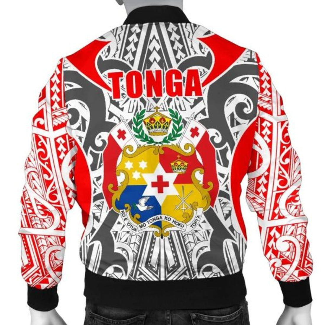FUNSTUFFPRINT Bomber Jacket Tonga Kingdom of Tonga White Ver 3D Bomber Jacket