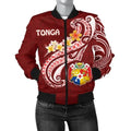 FUNSTUFFPRINT Bomber Jacket Tonga - Tonga Coat Of Arms With Polynesian Patterns 3D Bomber Jacket