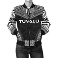 FUNSTUFFPRINT Bomber Jacket Tuvalu Polynesian Chief - Black Version 3D Bomber Jacket