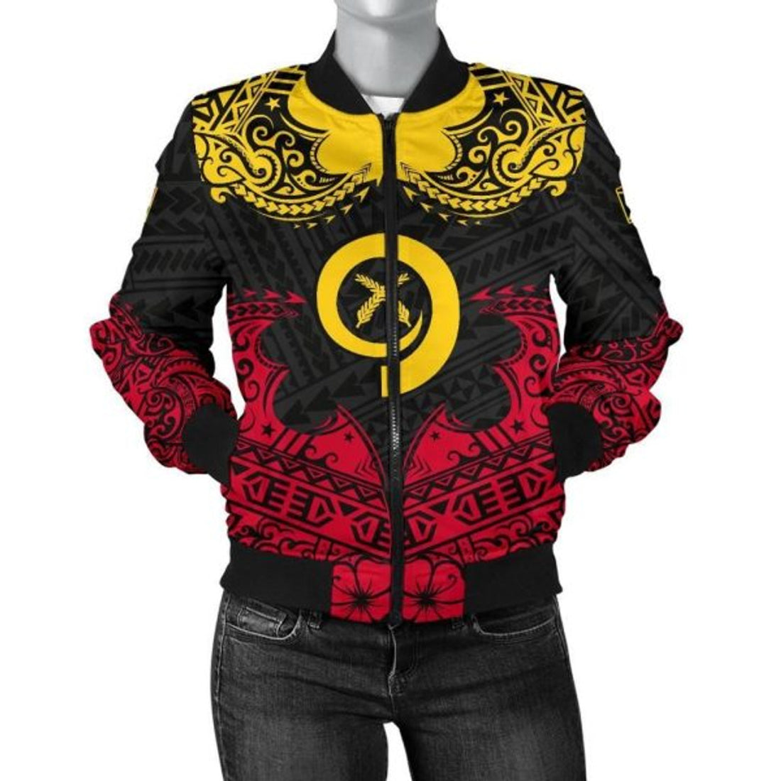 FUNSTUFFPRINT Bomber Jacket Vanuatu Melanesia Island Paradise 3D Bomber Jacket