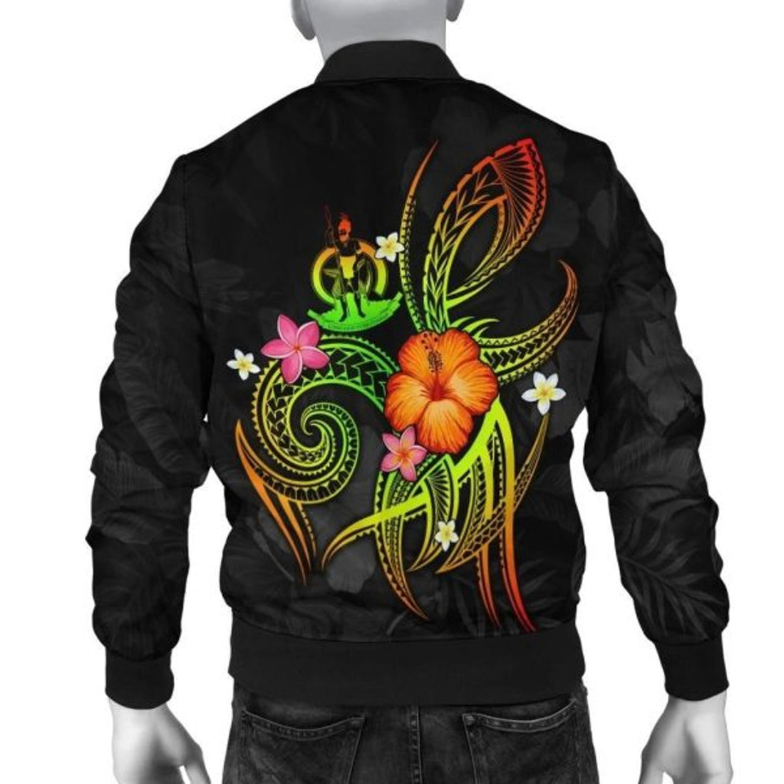 FUNSTUFFPRINT Bomber Jacket Vanuatu Polynesian - Legend of Vanuatu (Reggae) 3D Bomber Jacket