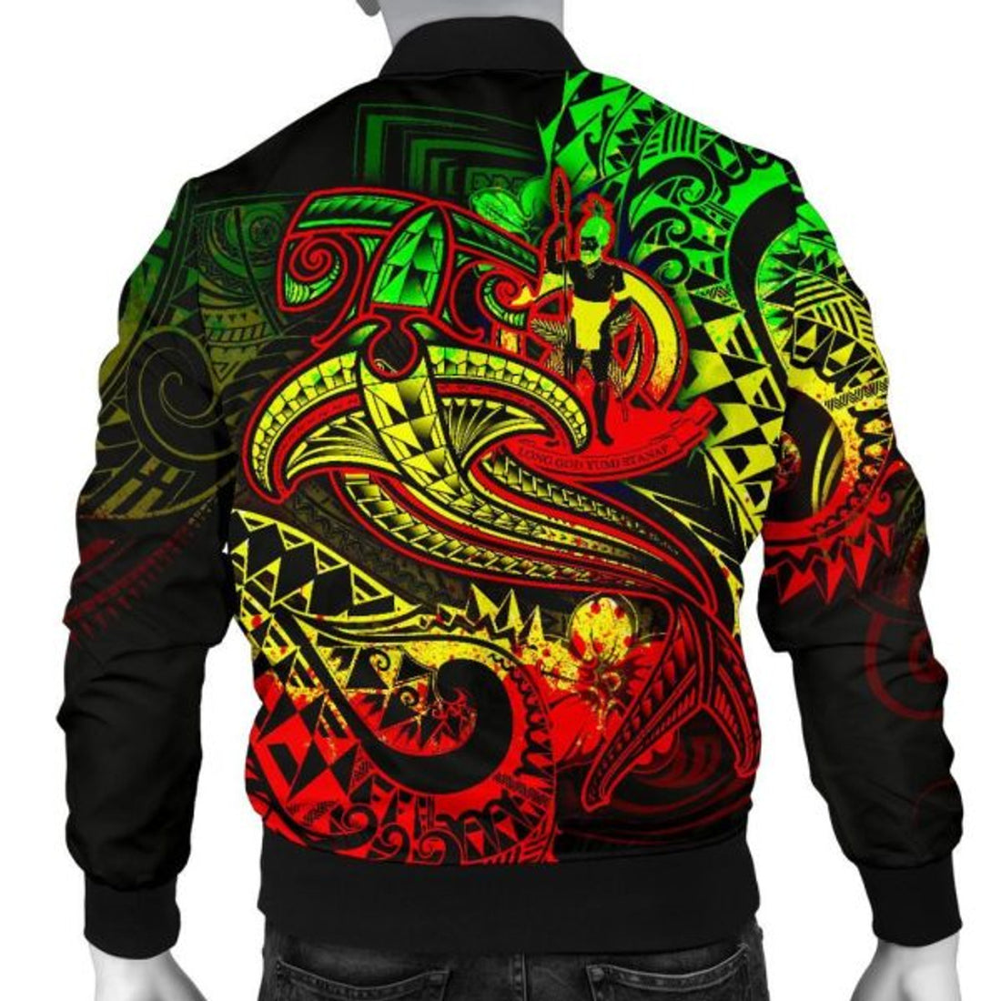 FUNSTUFFPRINT Bomber Jacket Vanuatu - Reggae Shark Tattoo 3D Bomber Jacket