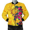 FUNSTUFFPRINT Bomber Jacket Vanuatu - Vanuatu Symbols With Hibiscus 3D Bomber Jacket