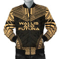 FUNSTUFFPRINT Bomber Jacket Wallis And Futuna Polynesian Chief - Gold Version 3D Bomber Jacket