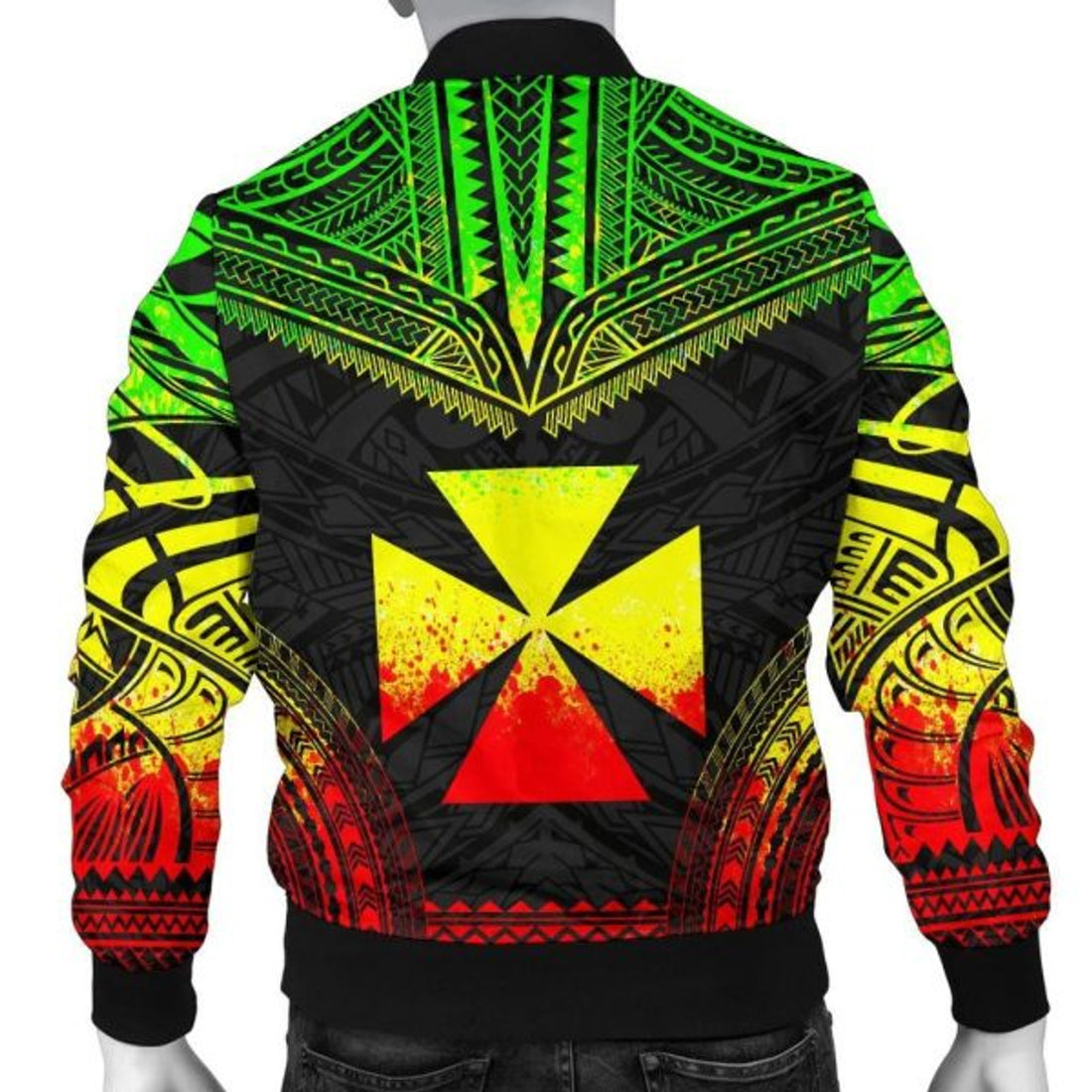 FUNSTUFFPRINT Bomber Jacket Wallis And Futuna Polynesian Chief - Reggae Version 3D Bomber Jacket