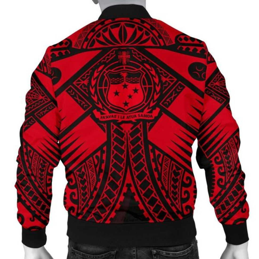 FUNSTUFFPRINT Bomber Jacketamoa Polynesian - Samoa Red Seal with Polynesian Tattoo 3D Bomber Jacket