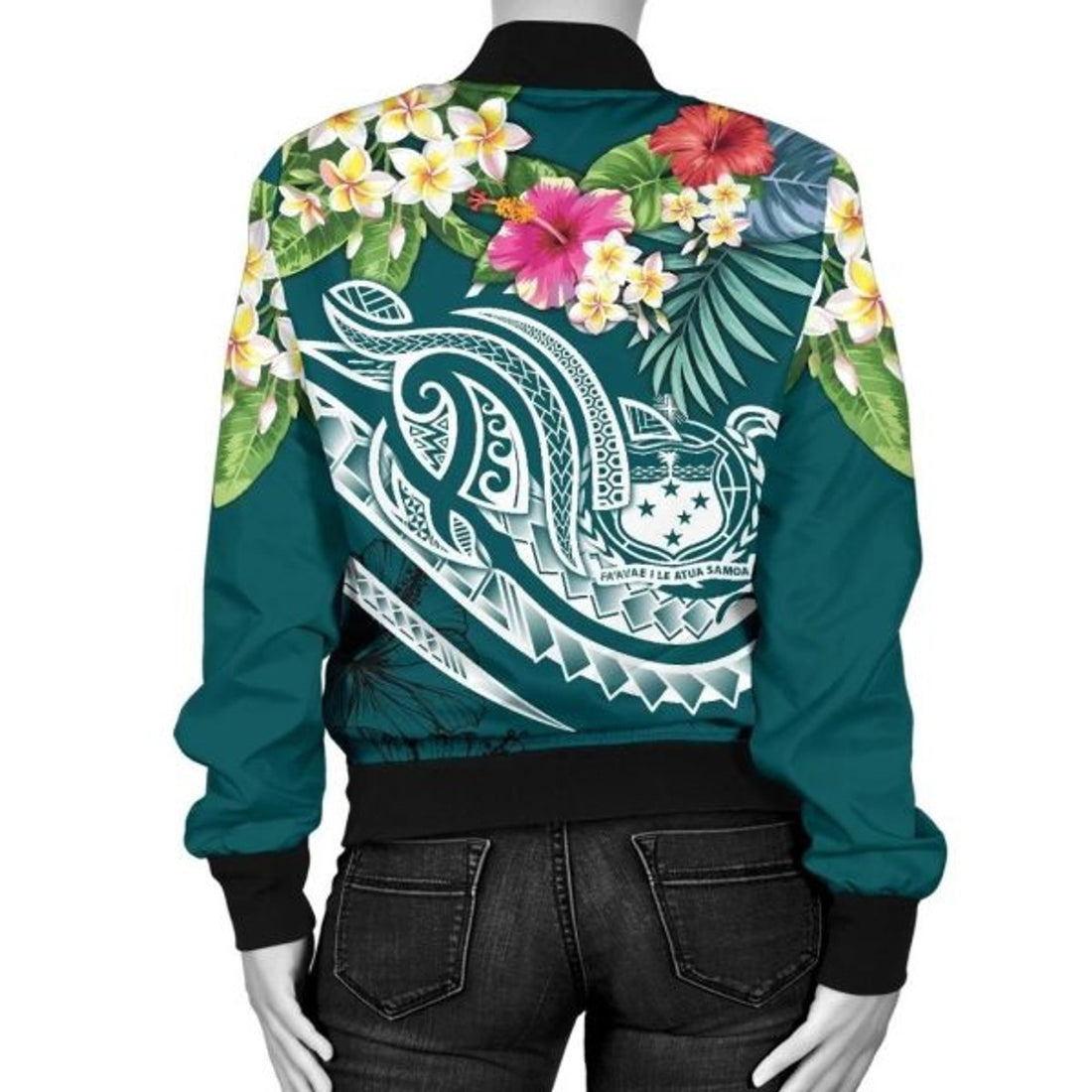 FUNSTUFFPRINT Bomber Jacketamoa Polynesian - Summer Plumeria 3D Bomber Jacket