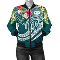 FUNSTUFFPRINT Bomber Jacketamoa Polynesian - Summer Plumeria 3D Bomber Jacket