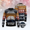 FUNSTUFFPRINT Book Retro Vintage Ugly Christmas Sweater, Christmas Sweater, Ugly Sweater, Funny Xmas Sweaters Ugly Sweater