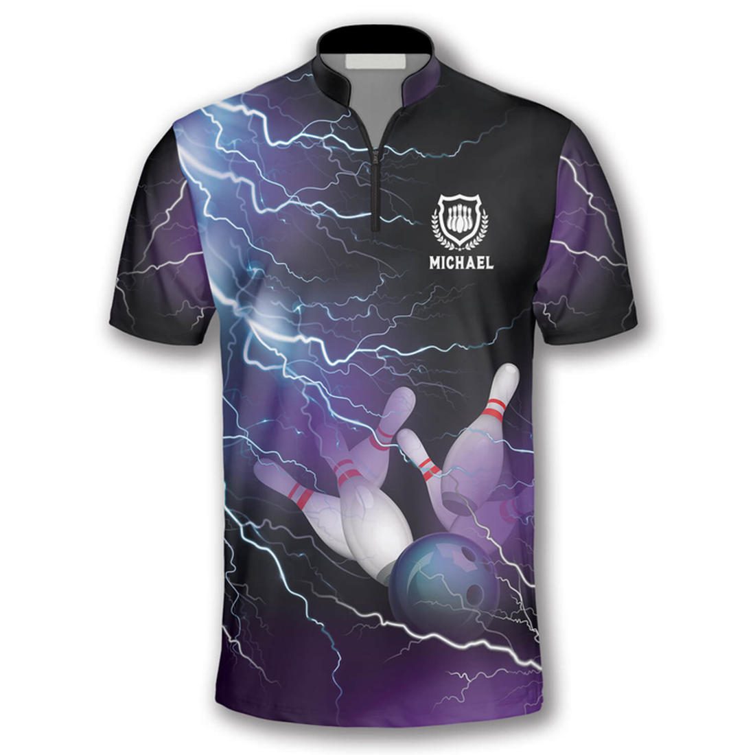 Custom Bowling Strike Thunder Lightning Custom Bowling Jerseys for Men, Uniform Shirt for Bowling Team