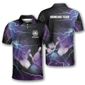 Custom Strike Thunder Lightning Custom Bowling Shirts For Men